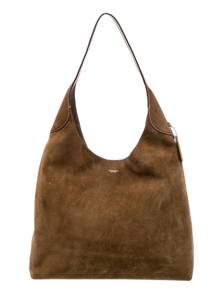 Coach Brown Suede Brooklyn 28 Shoulder Bag